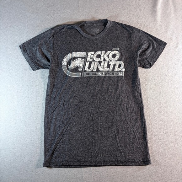 Ecko Unltd Other - Ecko Unltd Mens Graphic T-Shirt Charcoal Grey Rhino Logo Short Sleeve Size M